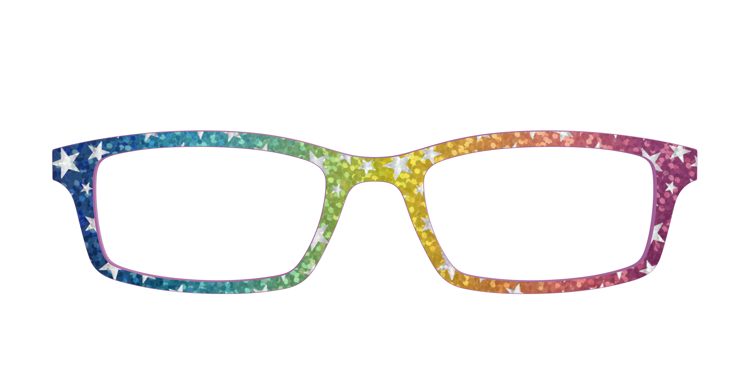 Pair Eyewear School Spirit Iridescent Rainbow Stars frontalino stelle