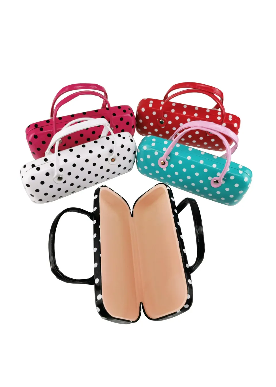 Ouyuan Accessories GC0002 custodia occhiali bambini pois rigida