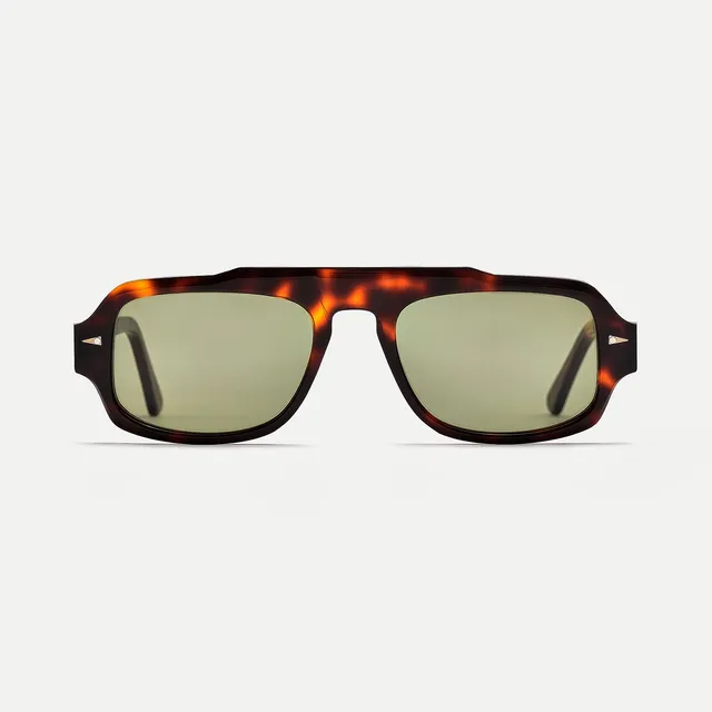 AHLEM George V occhiali da sole Turtle Khaki acetato