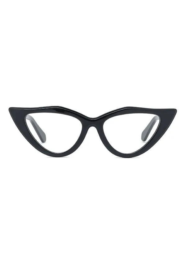 Ouyuan JX-008 Montatura Occhiali Vista Nero Cat Eye