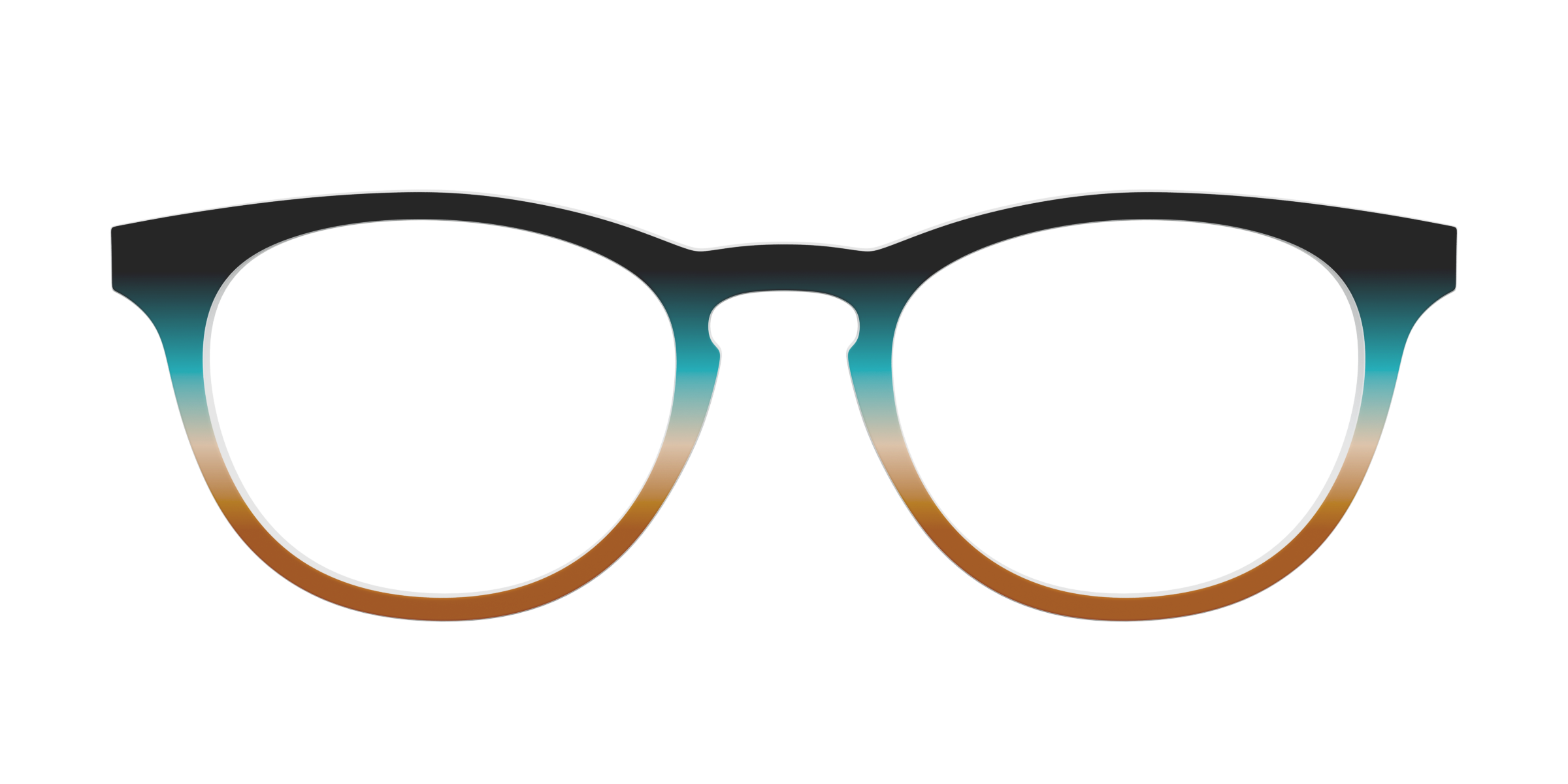Pair Eyewear Solid Onyx Rust Gradient top occhiali SE3