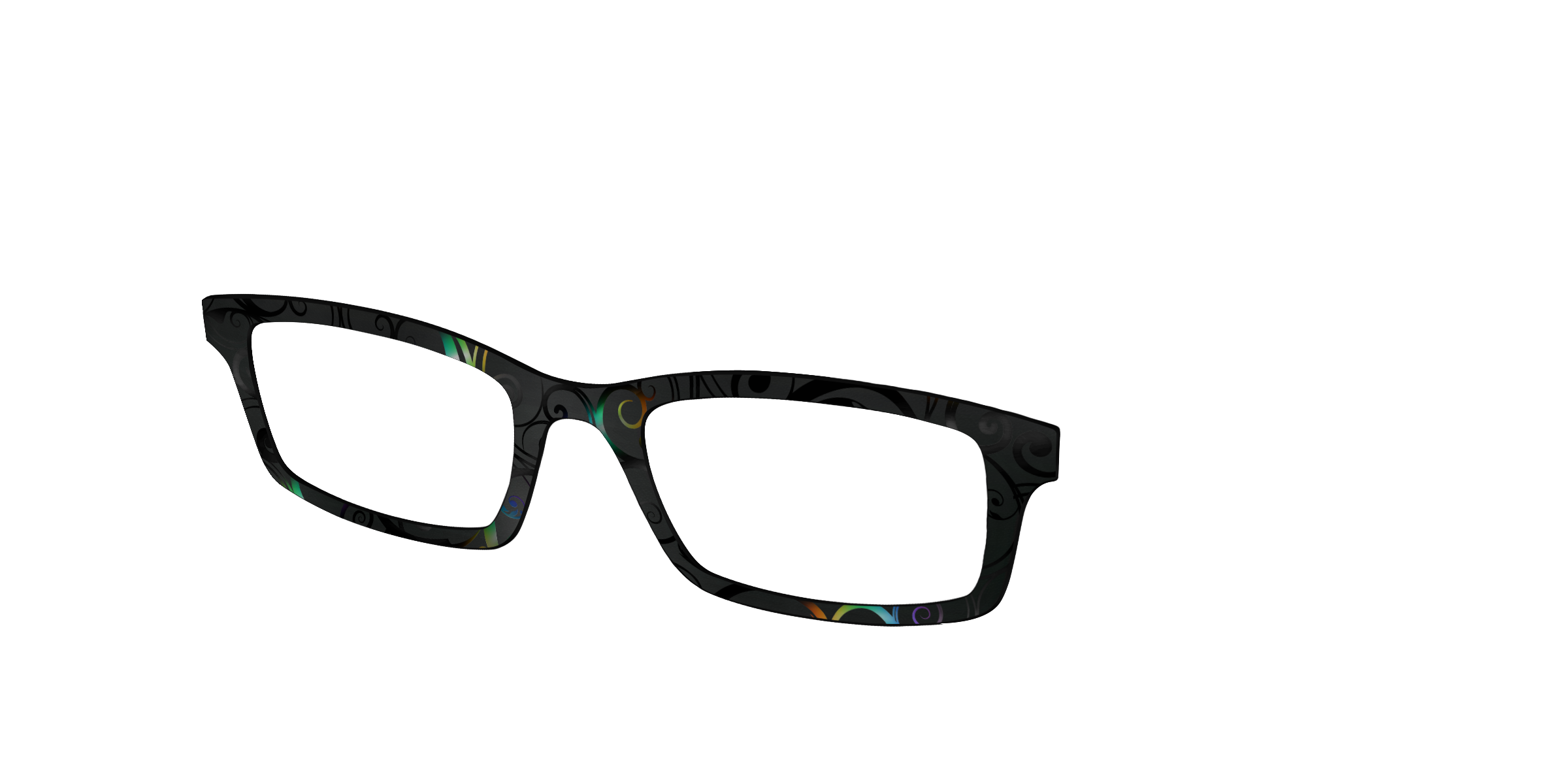 Pair Eyewear Design The Black Shimmer Scrolls top Cedro nero