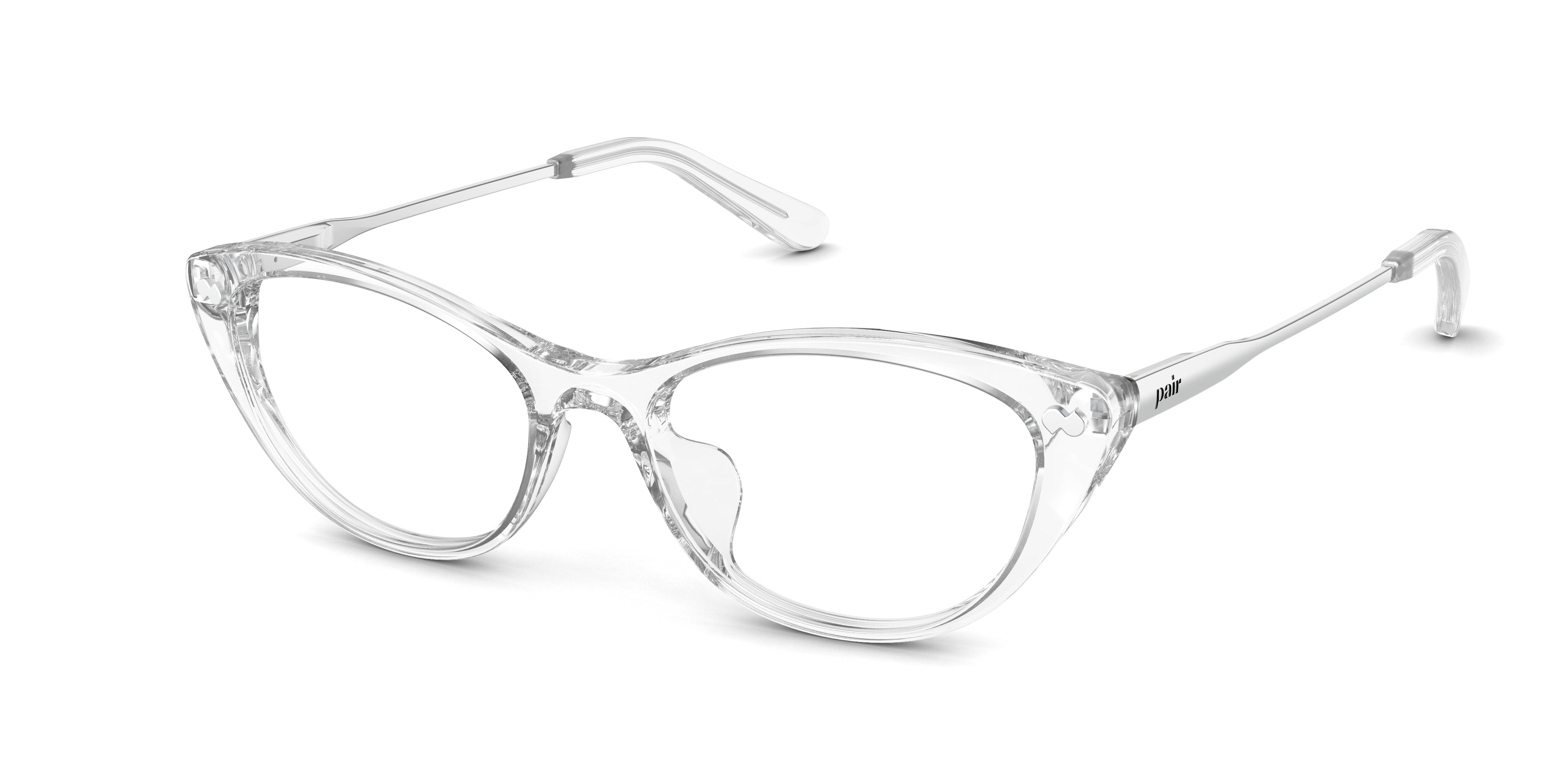 Pair Eyewear Ella Mixed Material montatura Crystal Clear