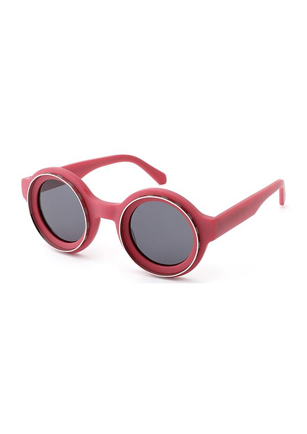 Ouyuan OYMB1494S occhiali da sole rotondi acetato bicolore