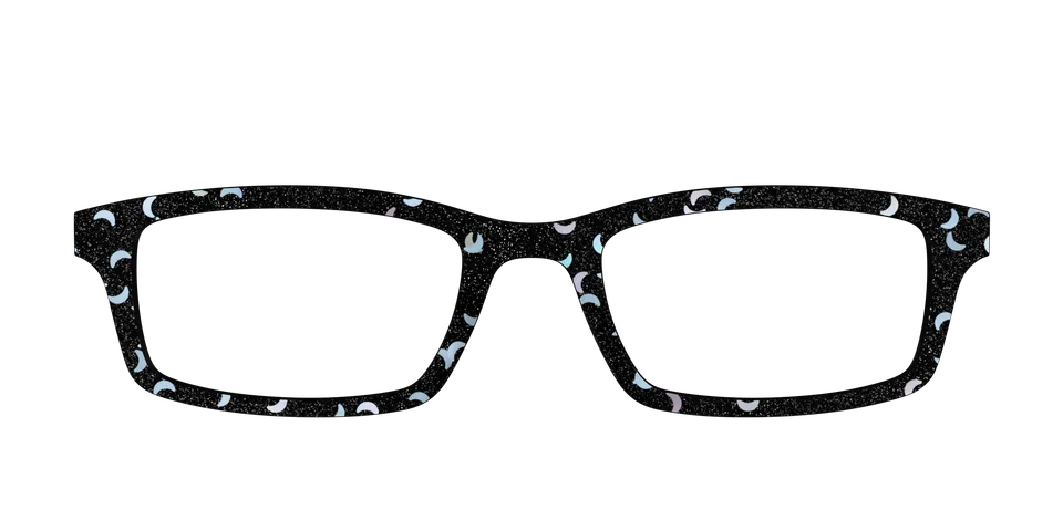 Pair Eyewear Design Tops Black Crescent Glitter top 400
