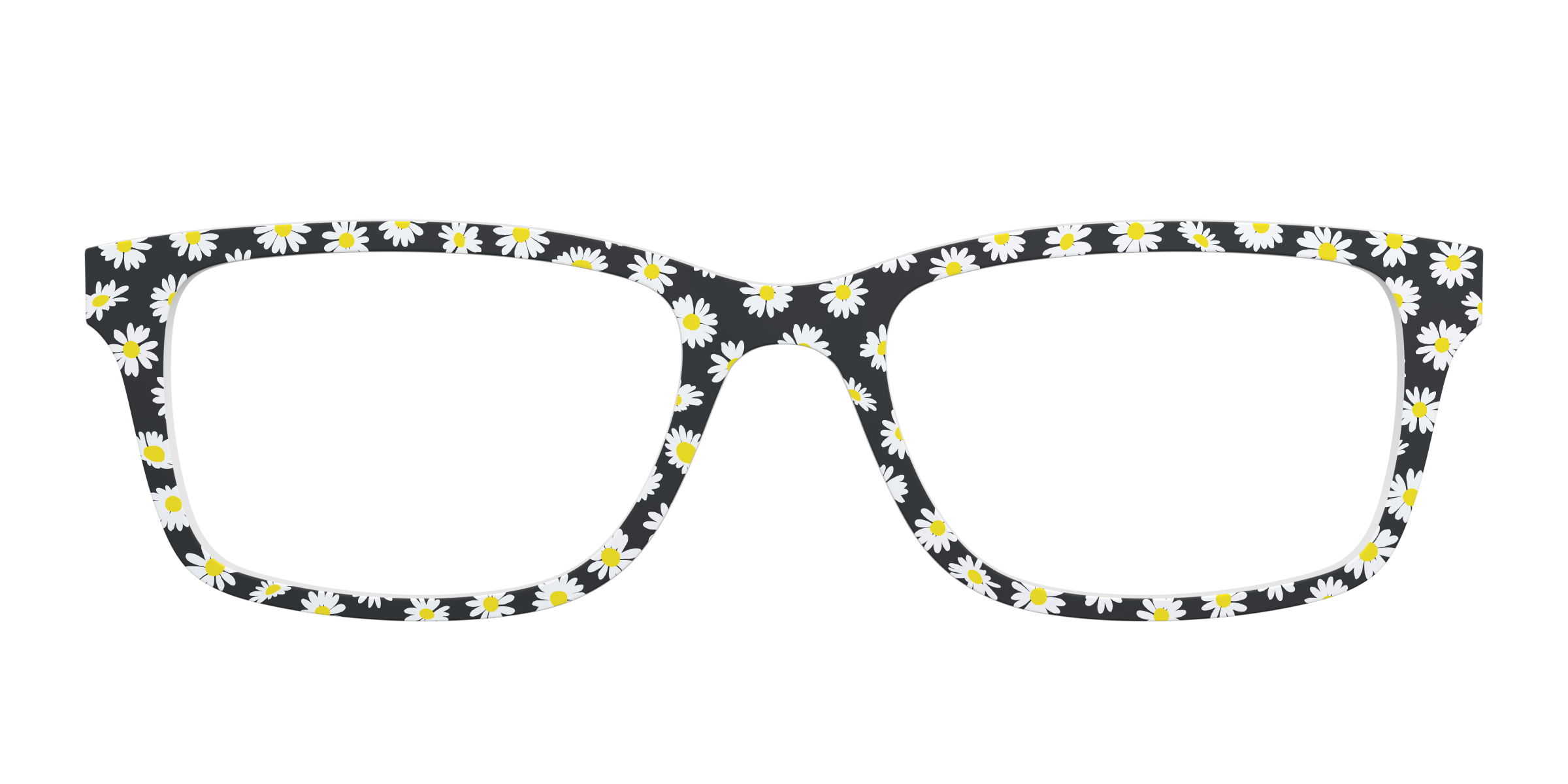 Pair Eyewear Solid Tops The Black Daisy top occhiali nero fiori