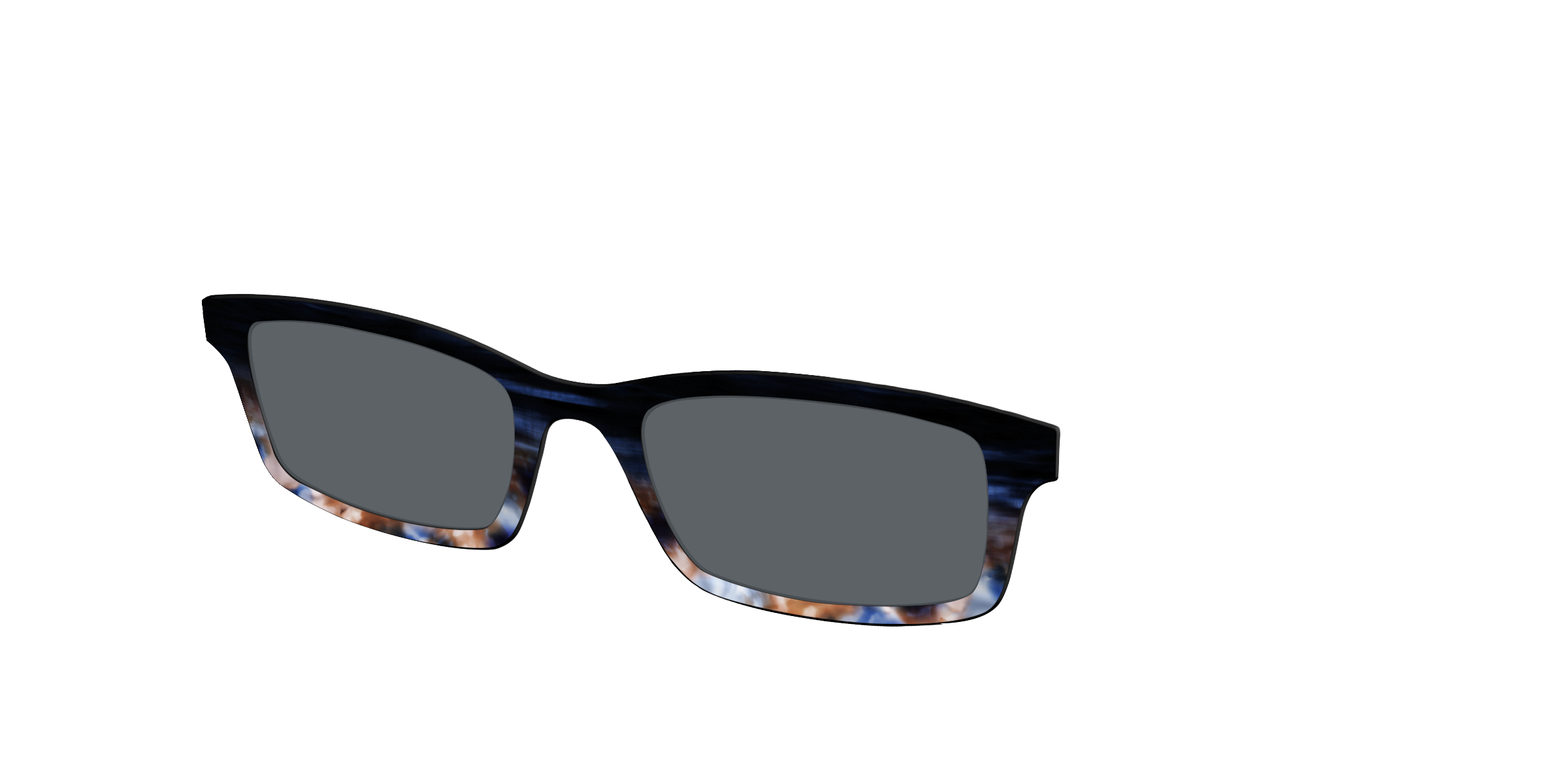 Pair Eyewear Sun Tops Polarized Blue Horn Tortoise clip sole