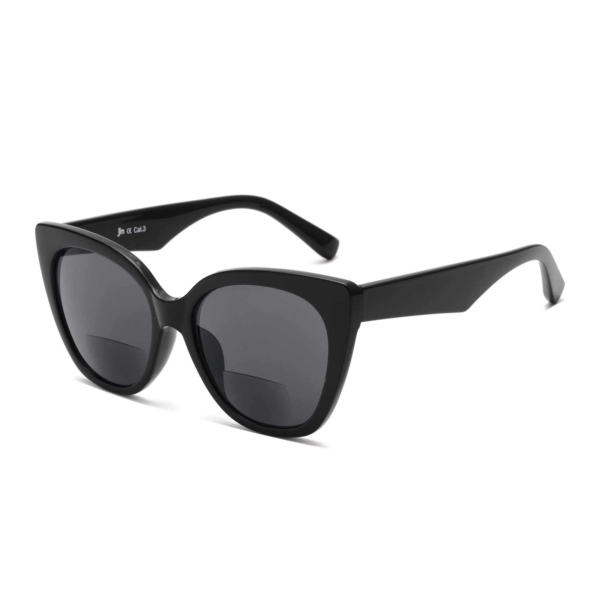 JM Occhiali Sole da Lettura rettangolari UV Nero 2.5x