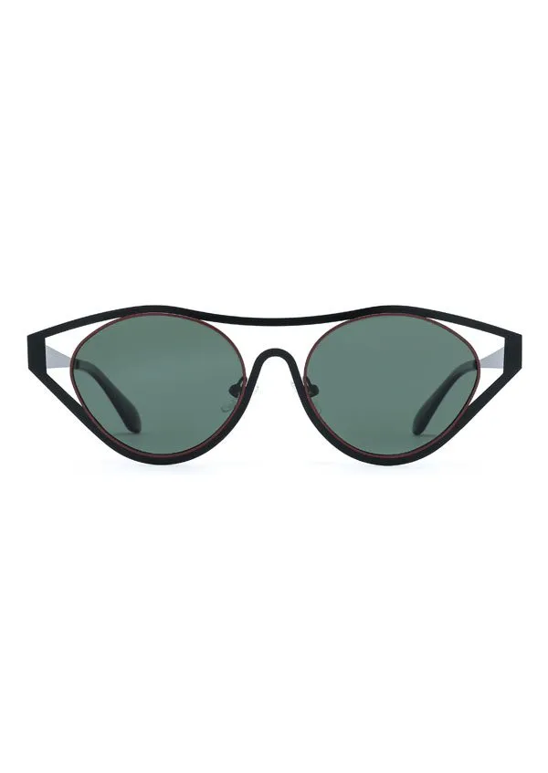 Ouyuan JD9004 occhiali da sole ovali acciaio polarizzati