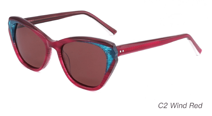 Ouyuan Sunglasses AS00006 occhiali sole cat eye multicolore donna