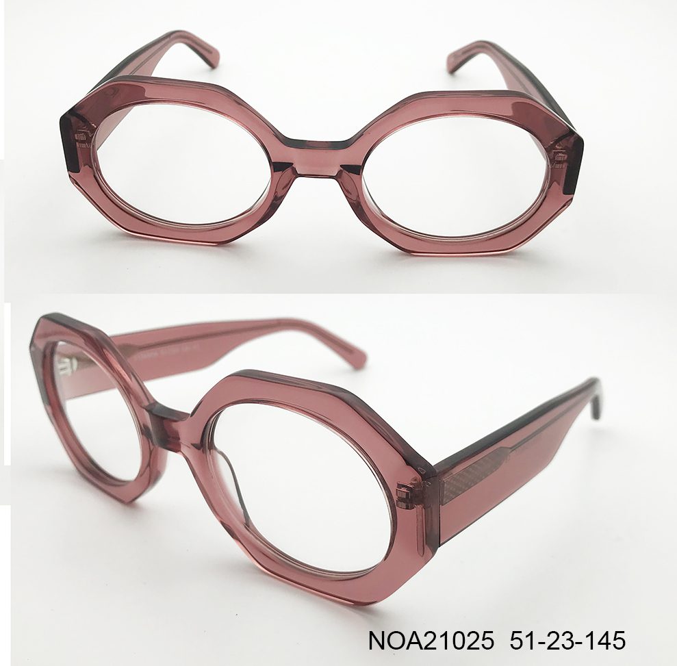 Ouyuan NOA21025 occhiali donna rosso indiano geometrici