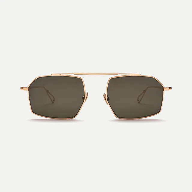 AHLEM Royale occhiali da sole aviator Grey Gold