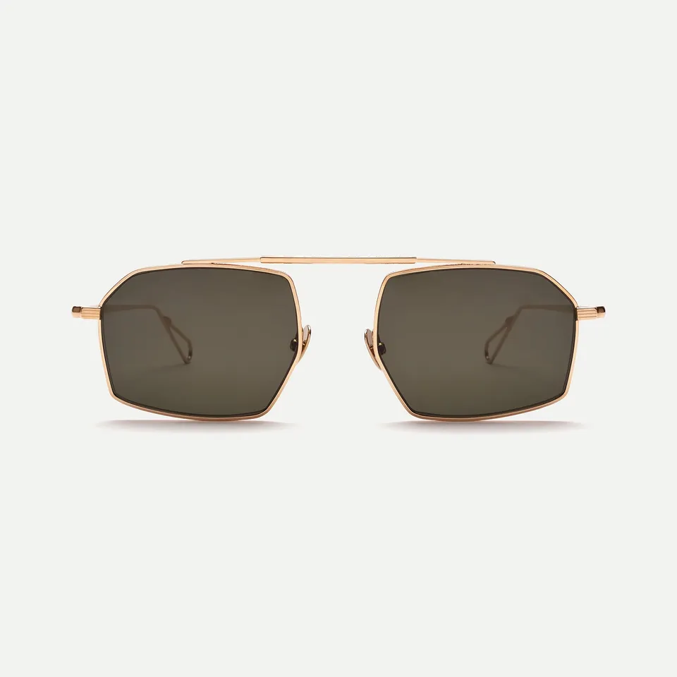 AHLEM Royale occhiali da sole aviator Grey Gold