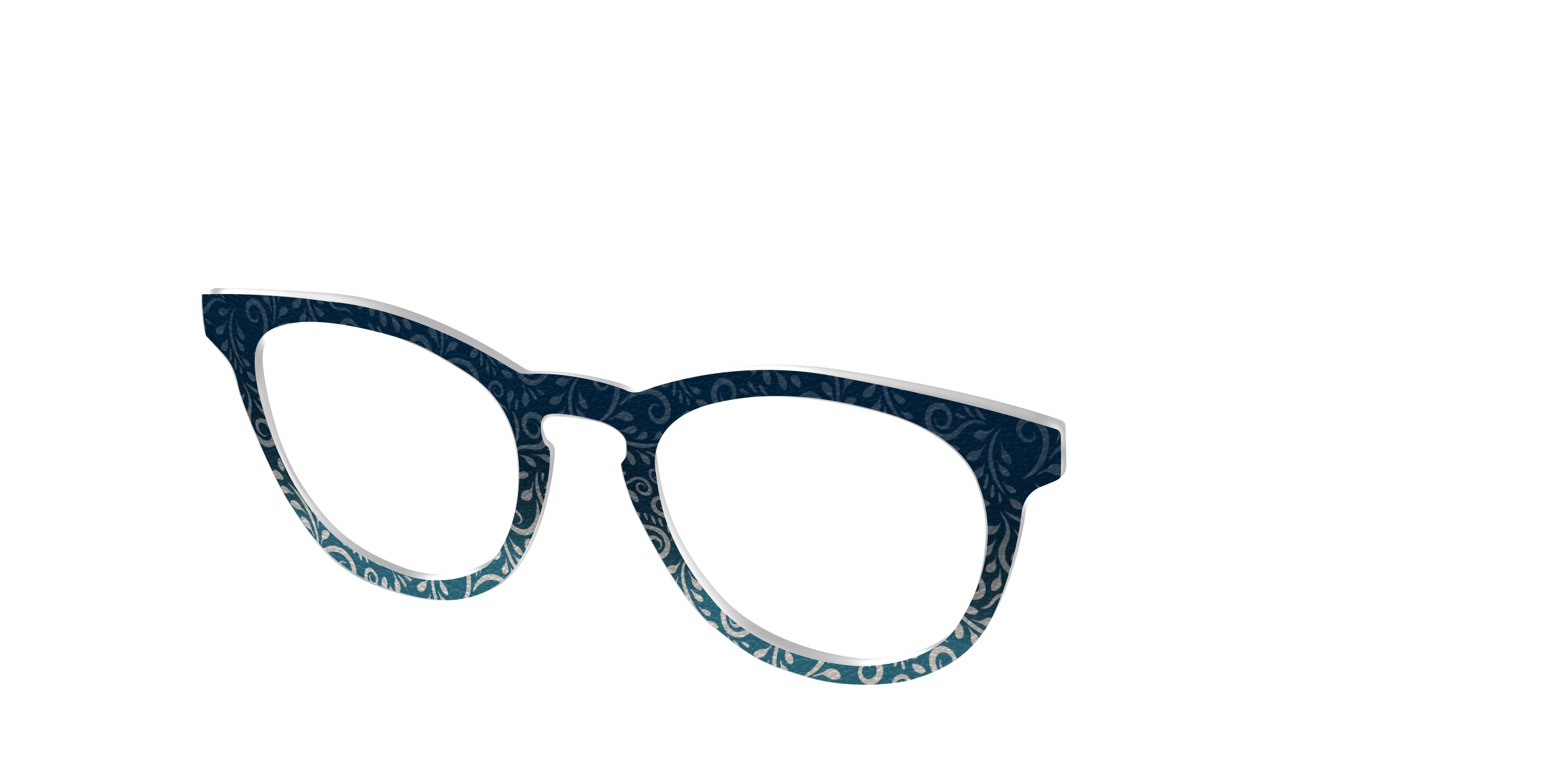 Pair Eyewear Leather Leafwork top magnetico Cedro