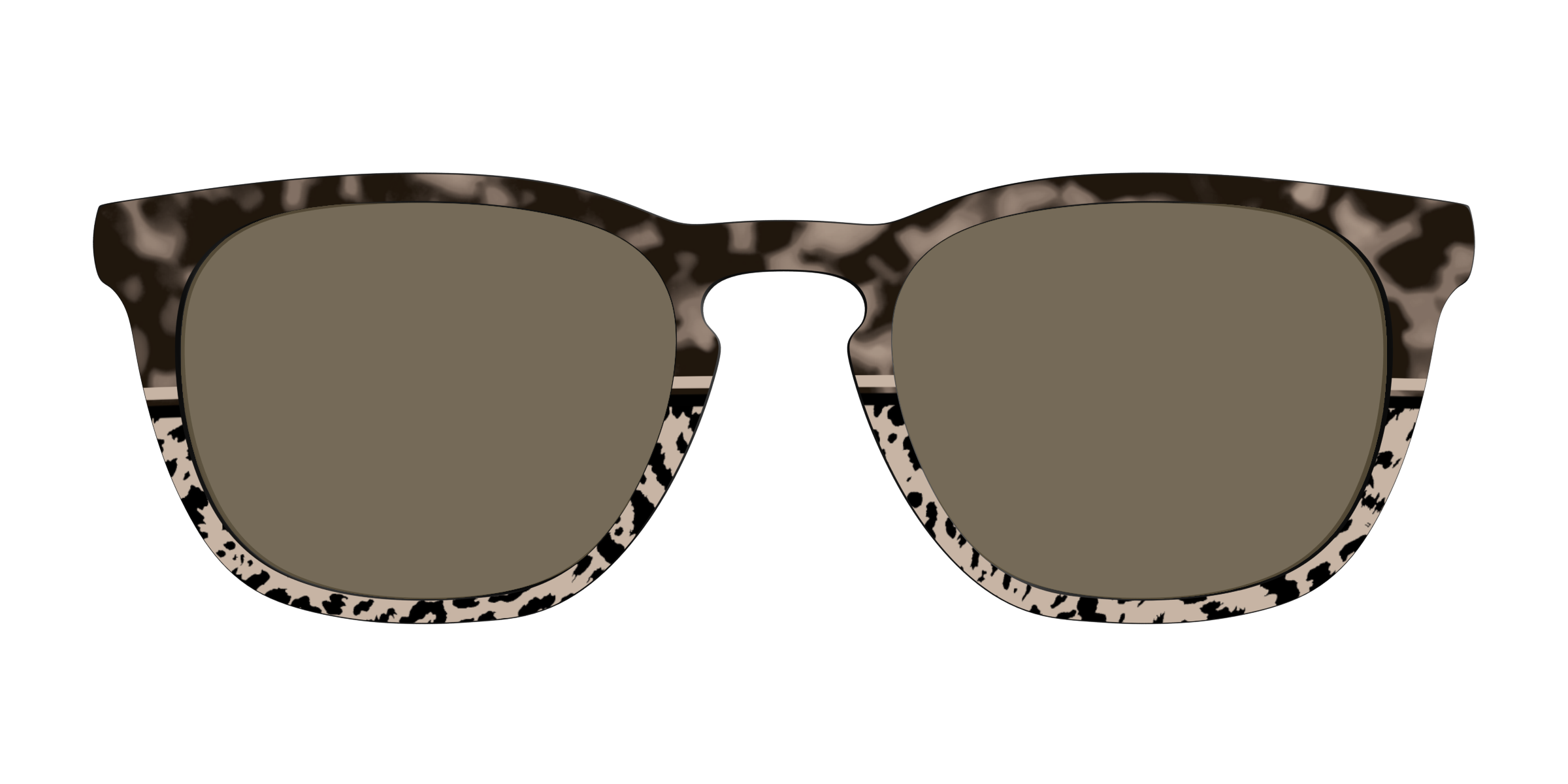 Pair Eyewear Sun Tops The Polarized Ink Blot Tortoise Split top sole polarizzato
