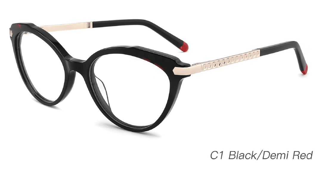 Ouyuan NOA23023 montatura occhiali da vista acetato colorata