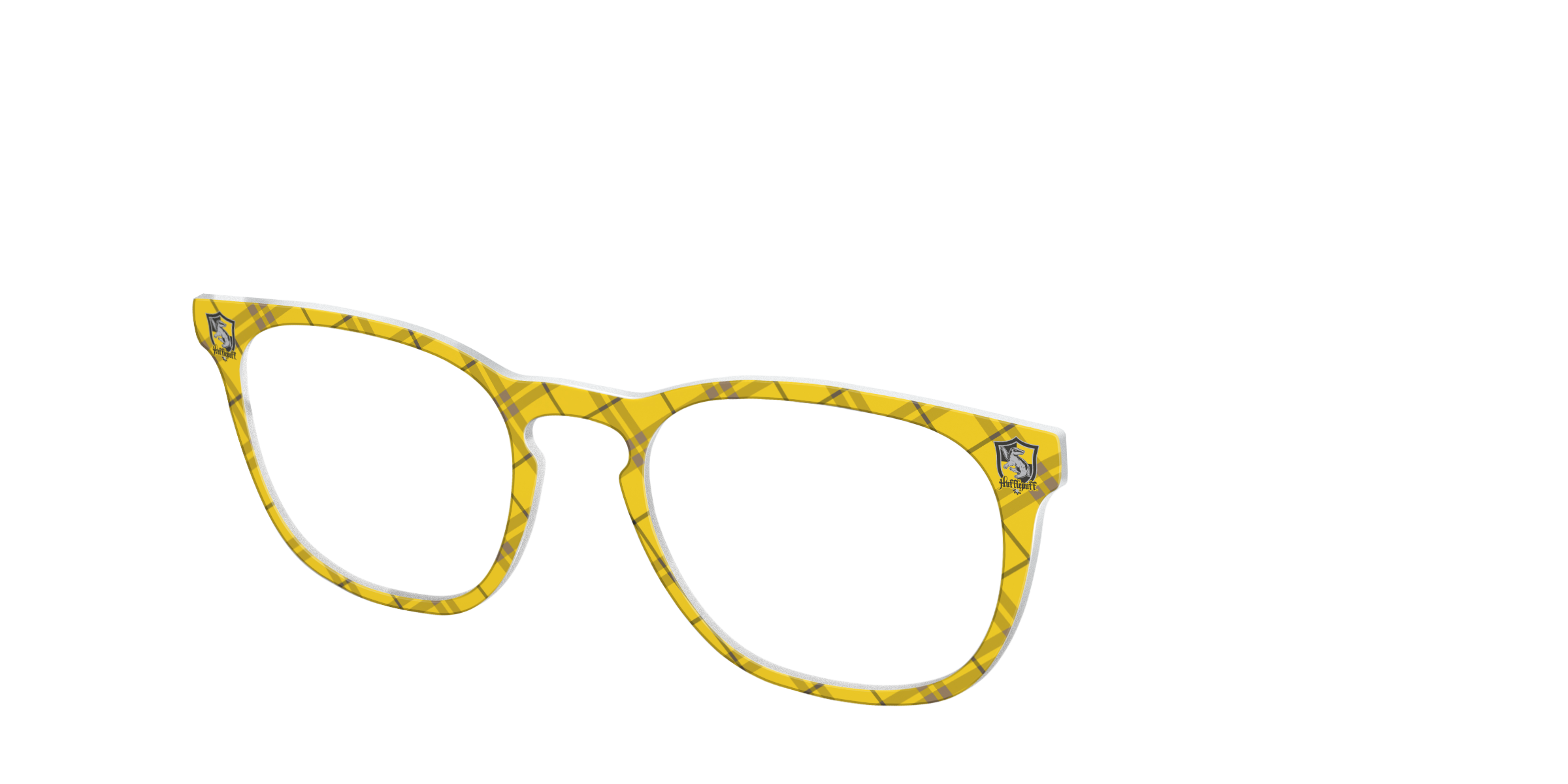 Pair Eyewear Collabs The Hufflepuff Plaid top occhiali giallo