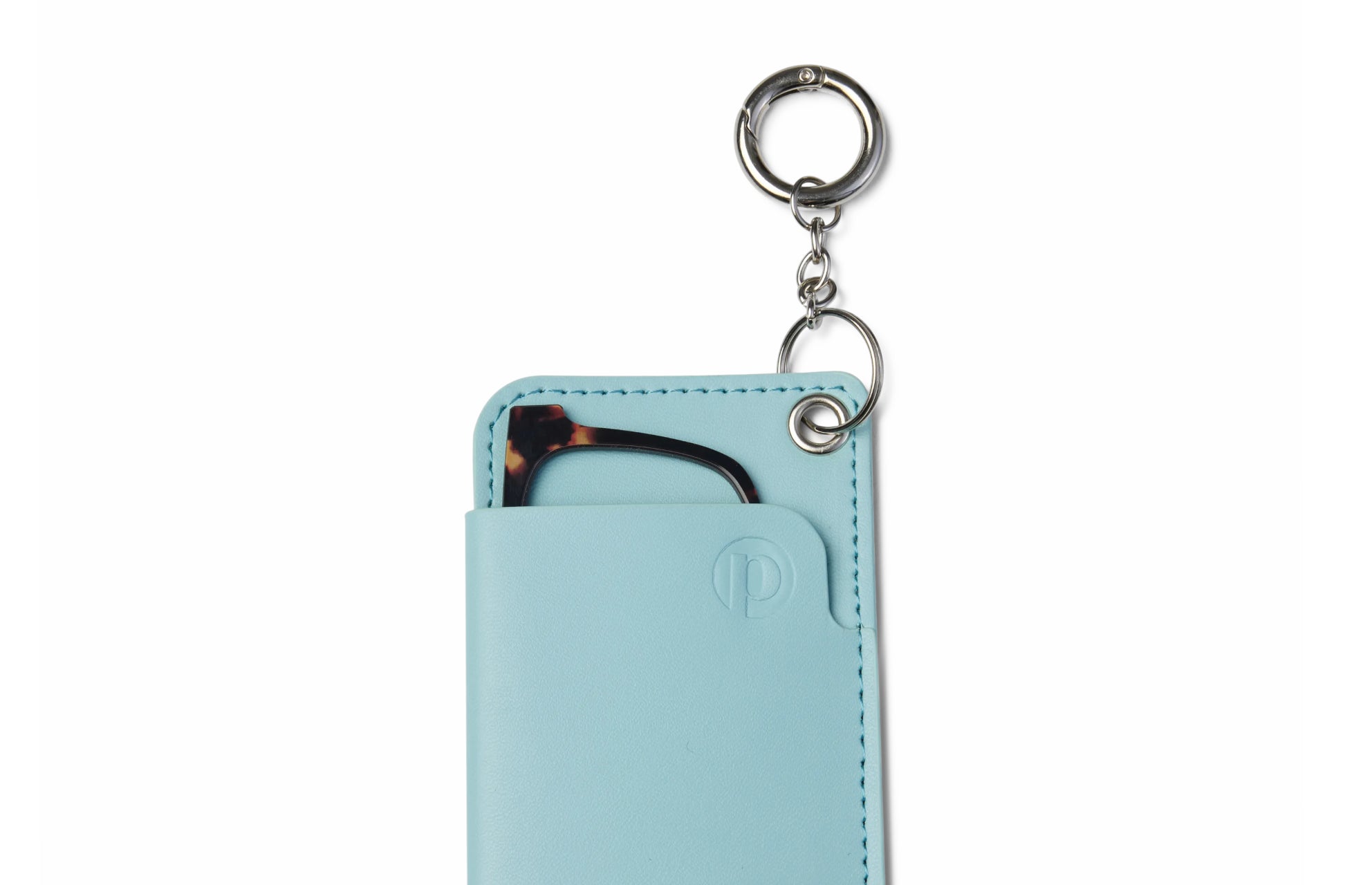 Pair Eyewear Accessories Keychain Case Iris Blue custodia