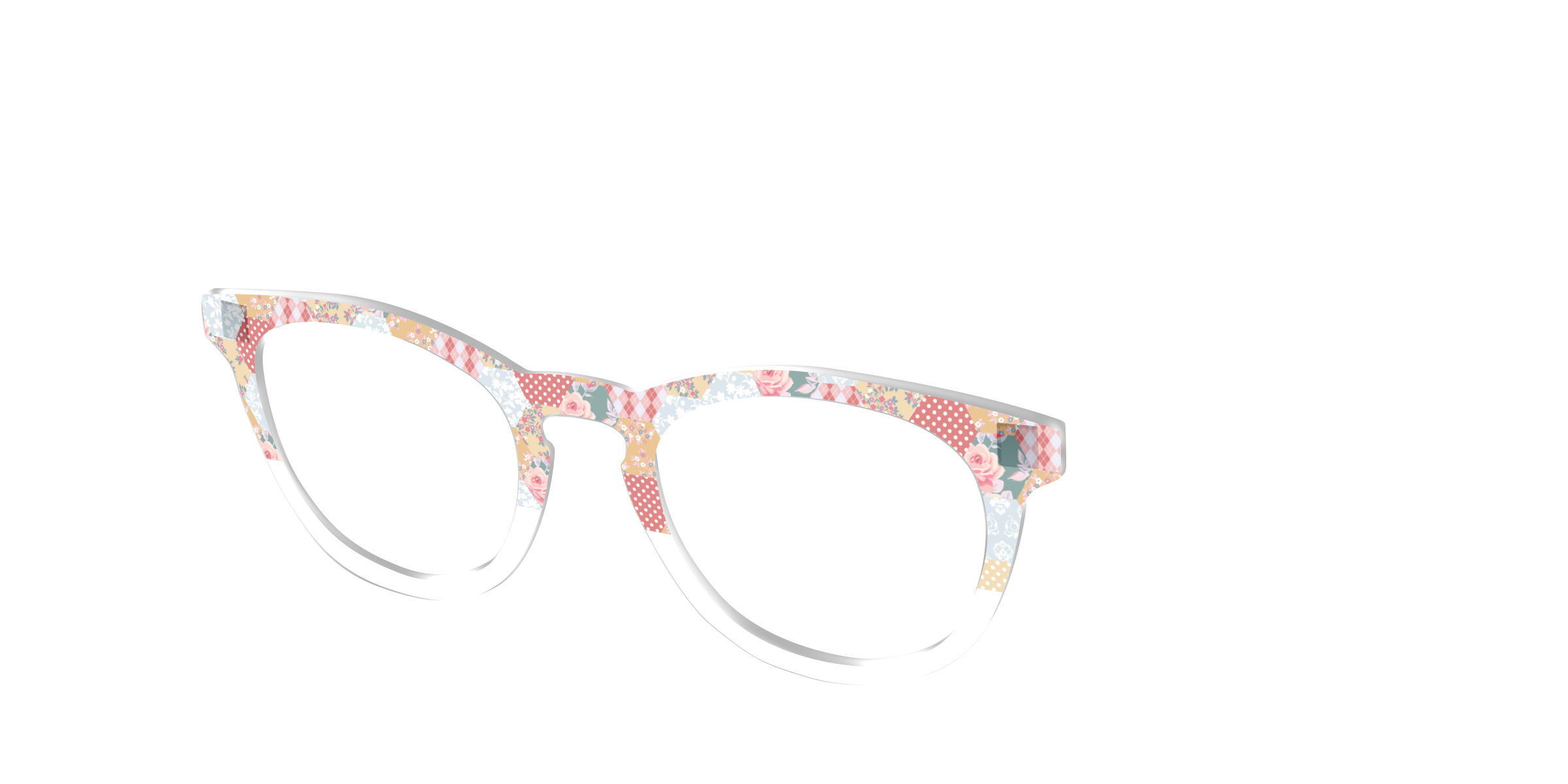 Pair Eyewear Design Tops Patchwork Hexagons Crystal top occhiali