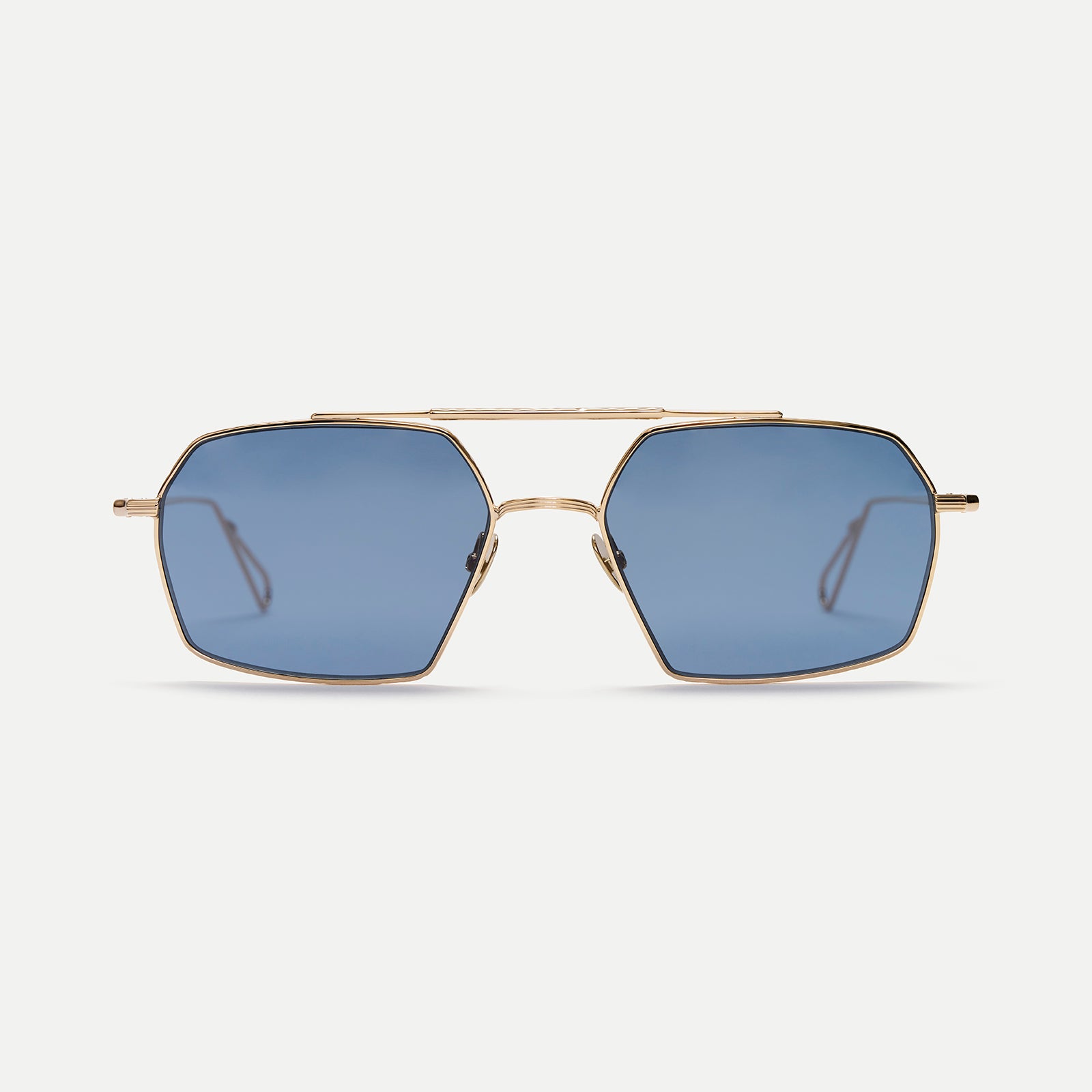AHLEM Haussmann Occhiali da Sole Champagne / Blue Aviatore