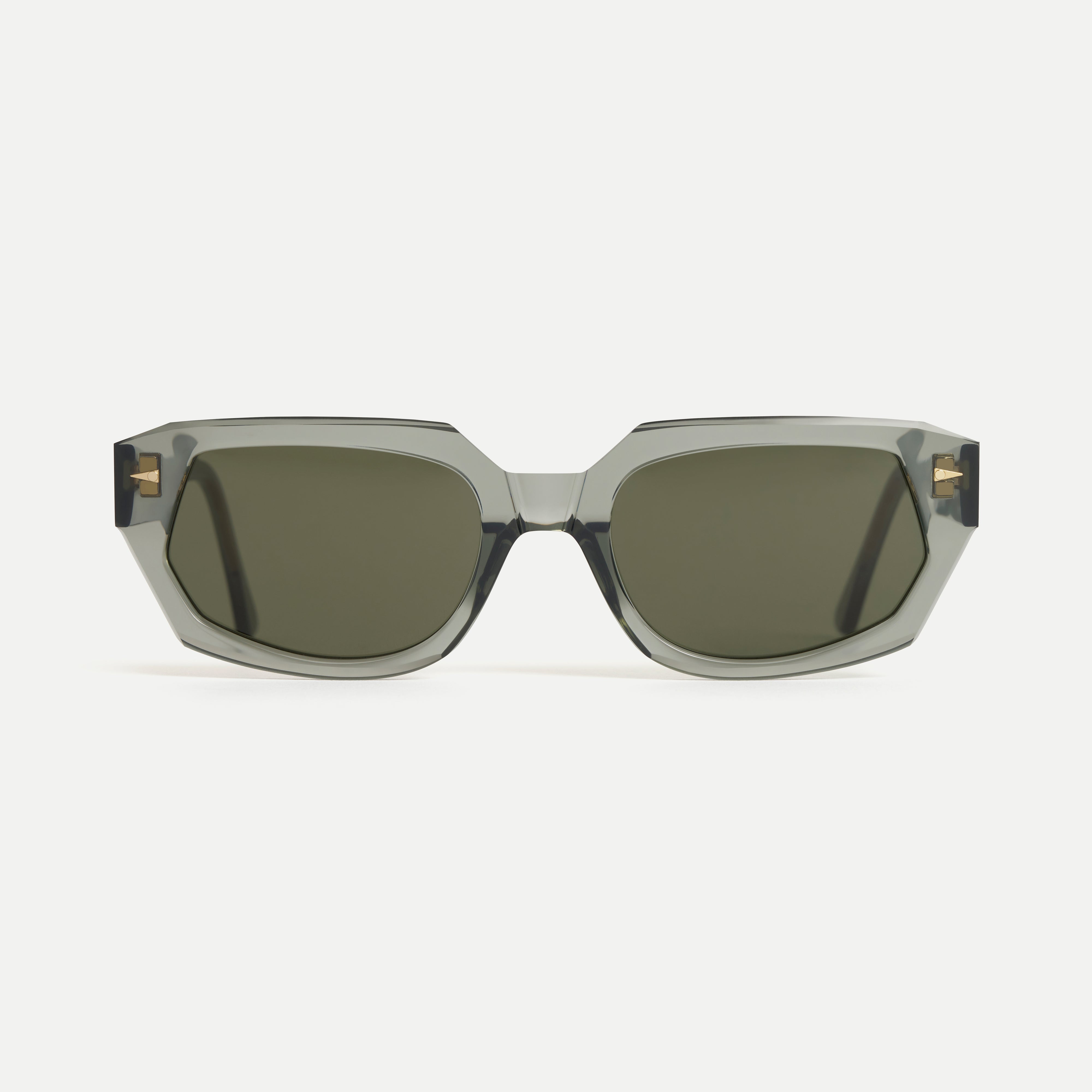 AHLEM Racine occhiali da sole Dark Green Grey acetato