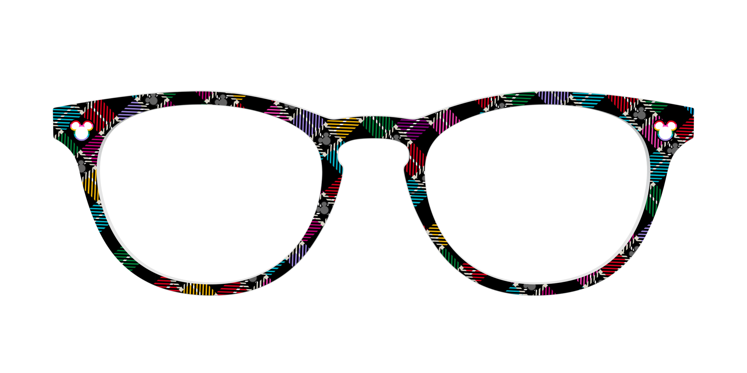 Pair Eyewear Collabs Mickey Plaid top occhiali scozzese DY17