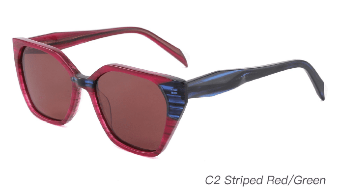Ouyuan AS00012 Occhiali Sole Donna Multicolore Acetato
