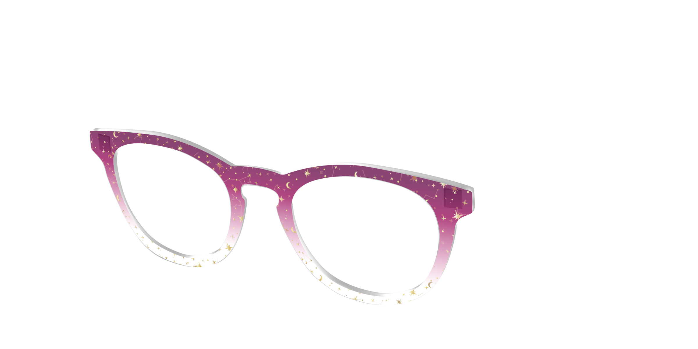 Pair Eyewear Design Tops Pink Ombre Gold Foil top rosa 437