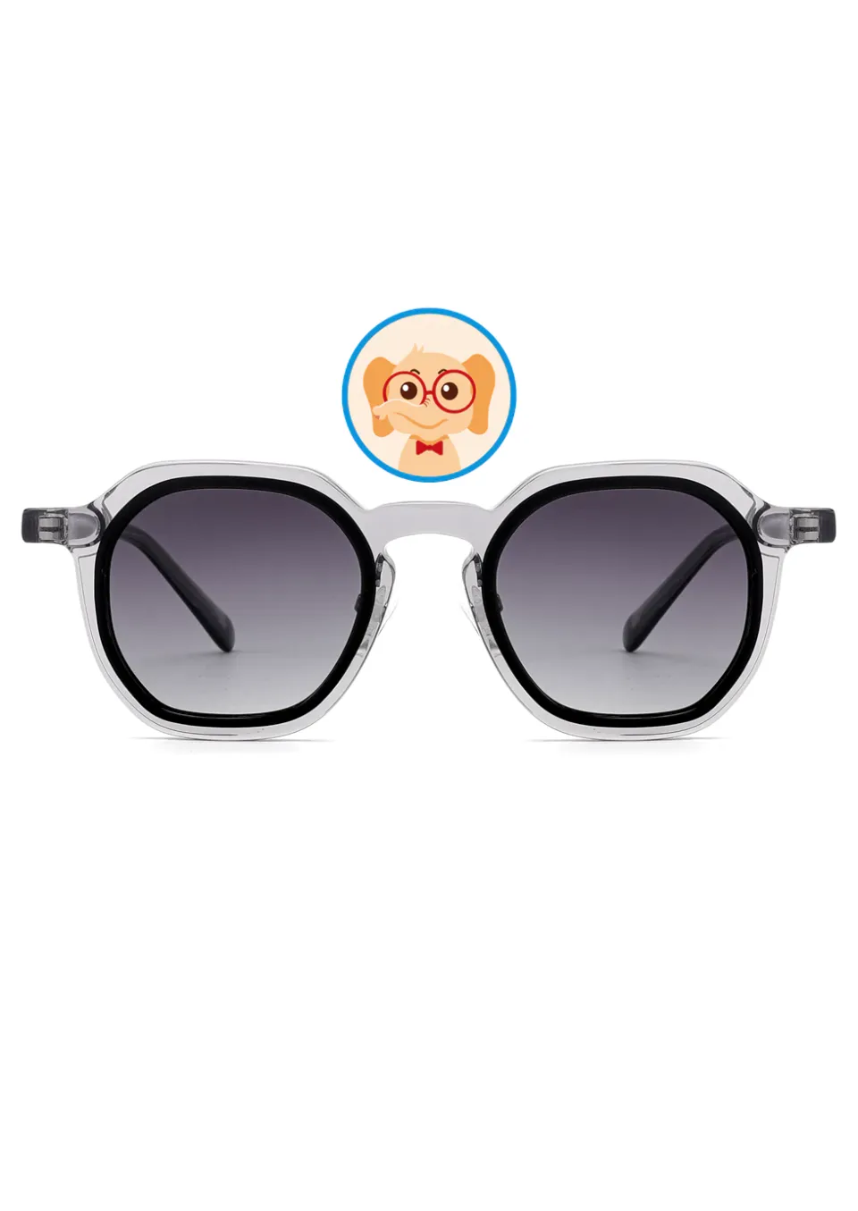 Ouyuan Eyewear G2289 occhiali da sole bambino polarizzati neri