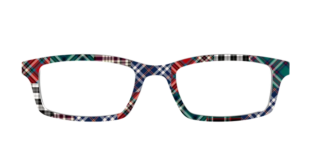 Pair Eyewear Design Tops Grunge Plaid Print Mix top scozzese