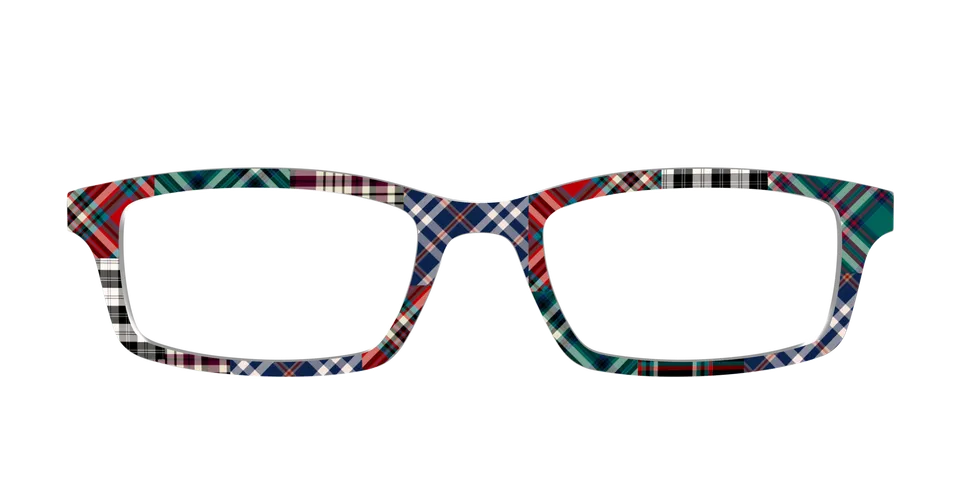 Pair Eyewear Design Tops Grunge Plaid Print Mix top scozzese