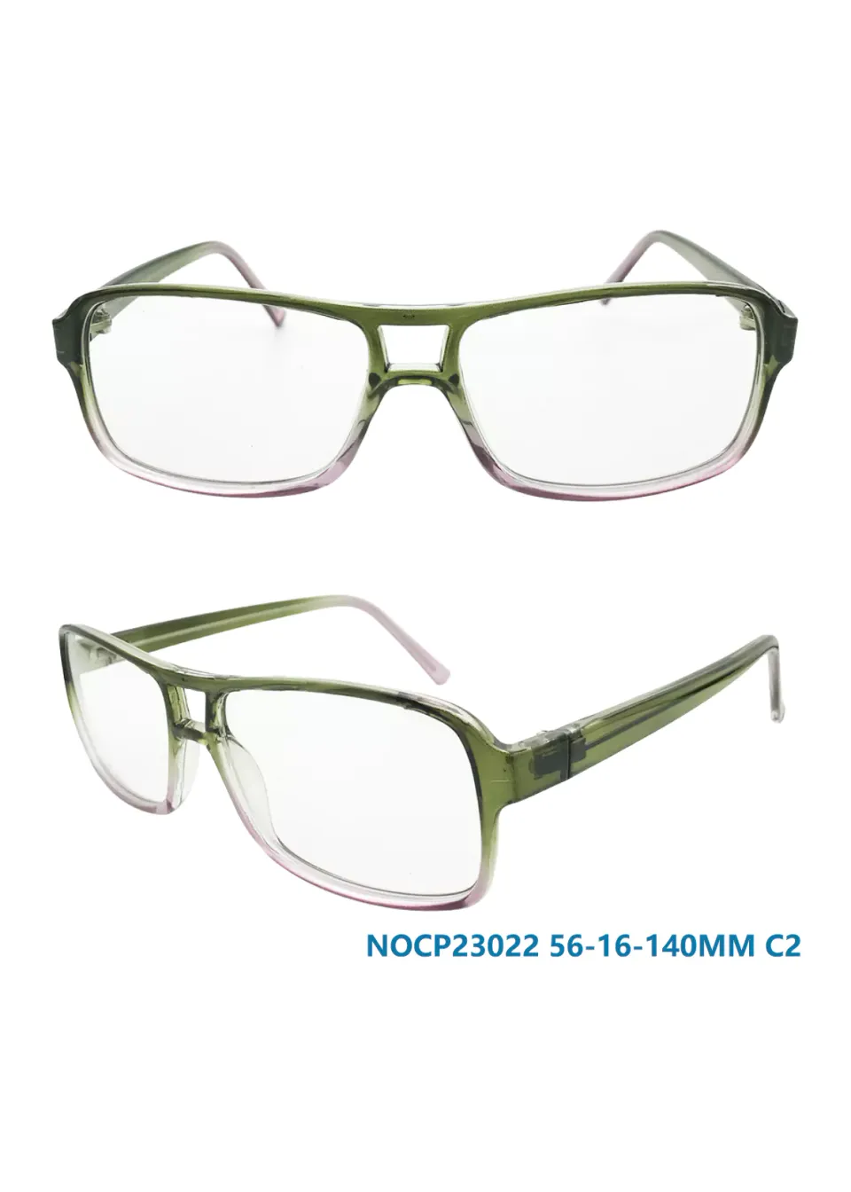 Ouyuan NOCP23022 montatura occhiali verde fucsia 56-16