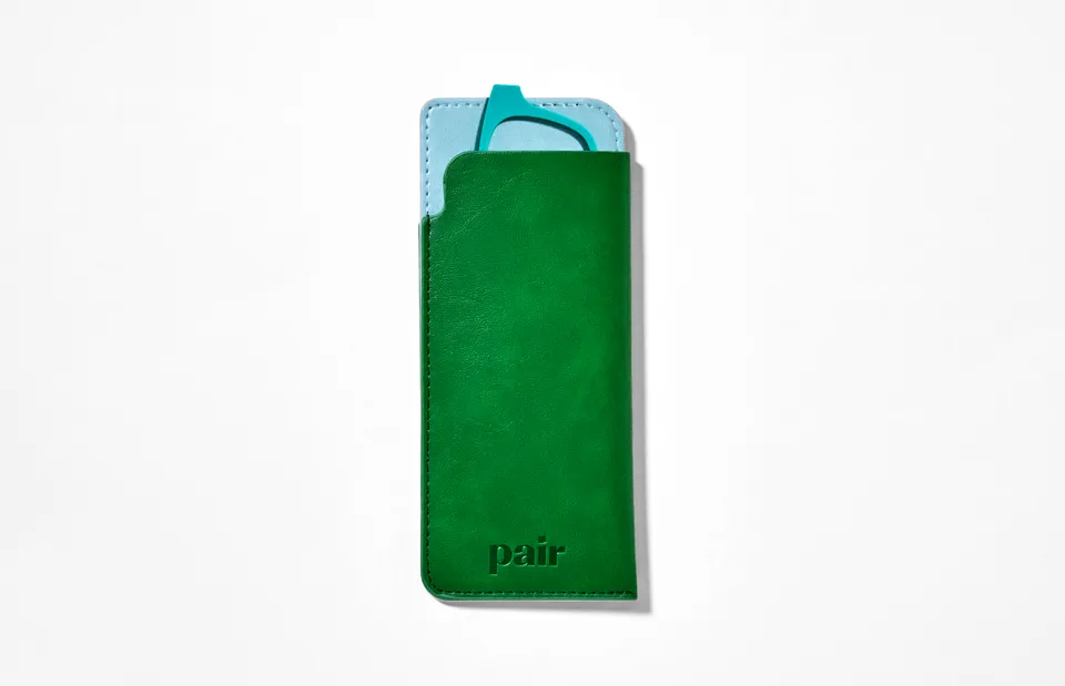 Pair Eyewear Top Frame Case custodia occhiali verde