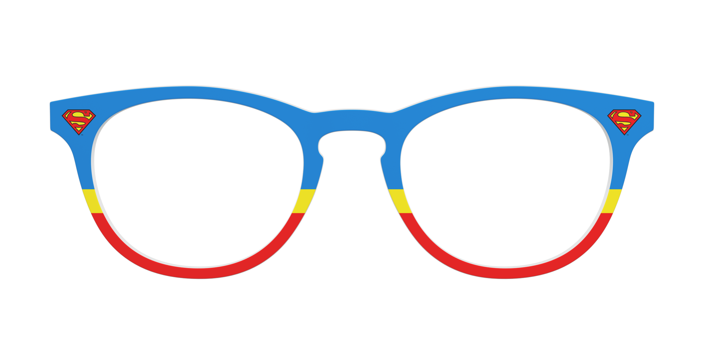 Pair Eyewear Collabs The Superman Suit Top Blu Rosso