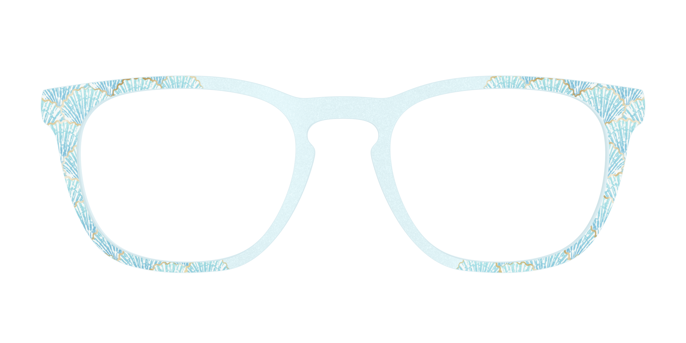 Pair Eyewear Design Tops Aquamarine Shells top frame oro