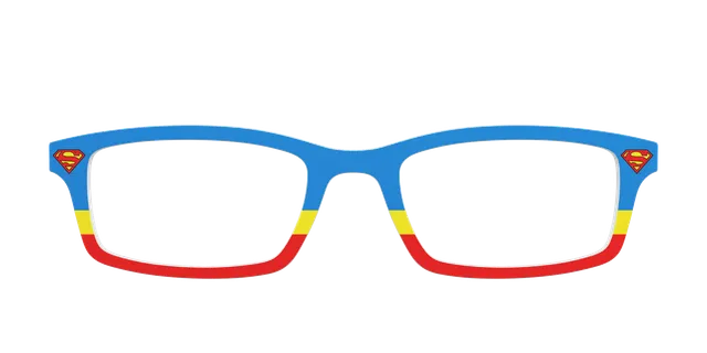Pair Eyewear Collabs The Superman Suit Top Blu Rosso