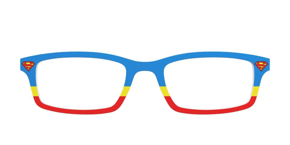 Pair Eyewear Collabs The Superman Suit Top Blu Rosso