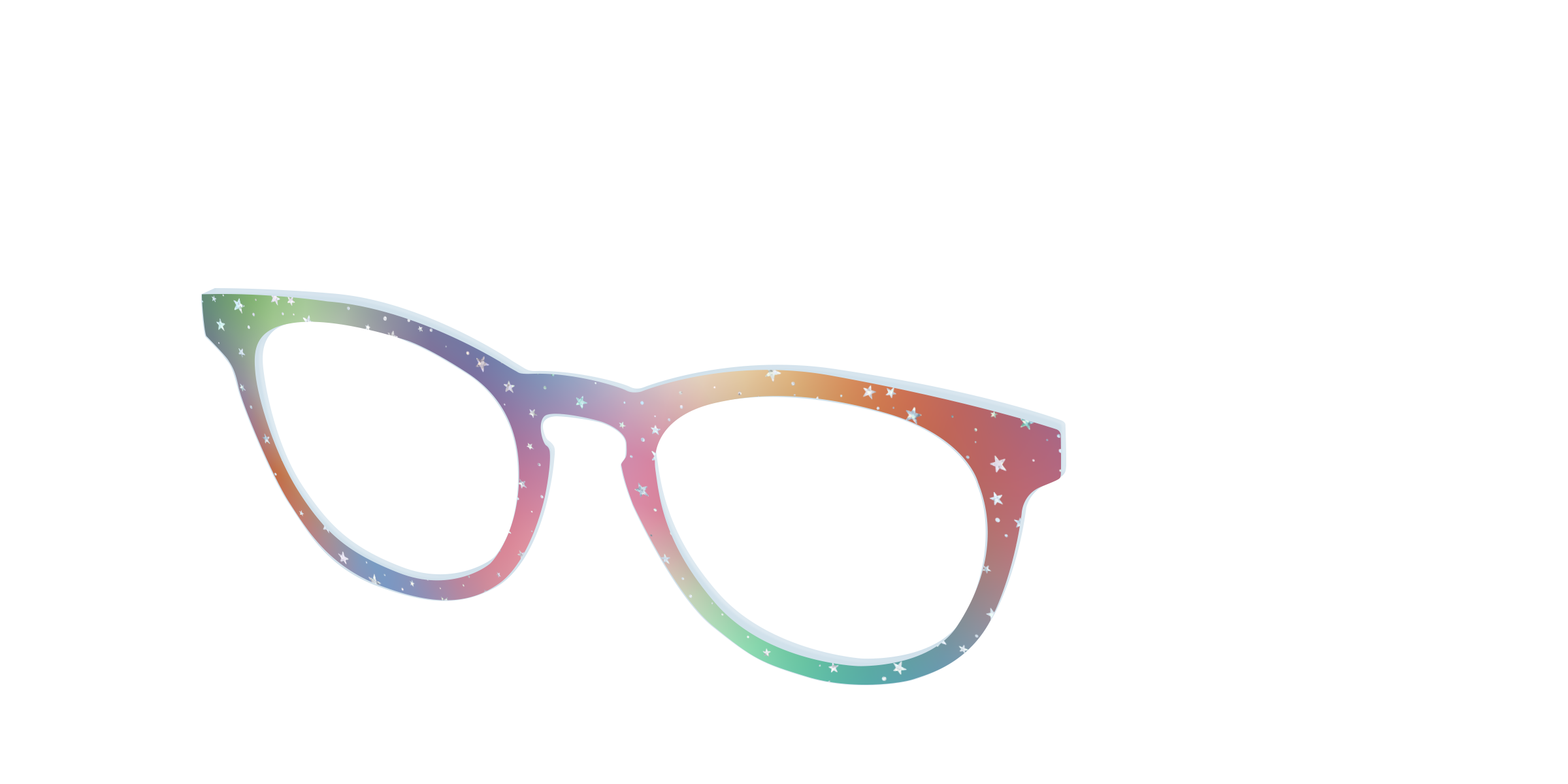 Pair Eyewear Design Tops Rainbow Holographic Celestial top magnetico