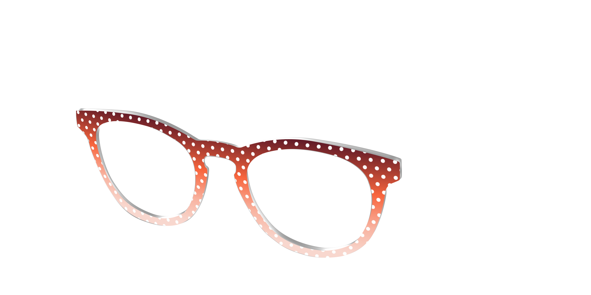 Pair Eyewear Design Tops Maroon Blush Polka Dot topper pois
