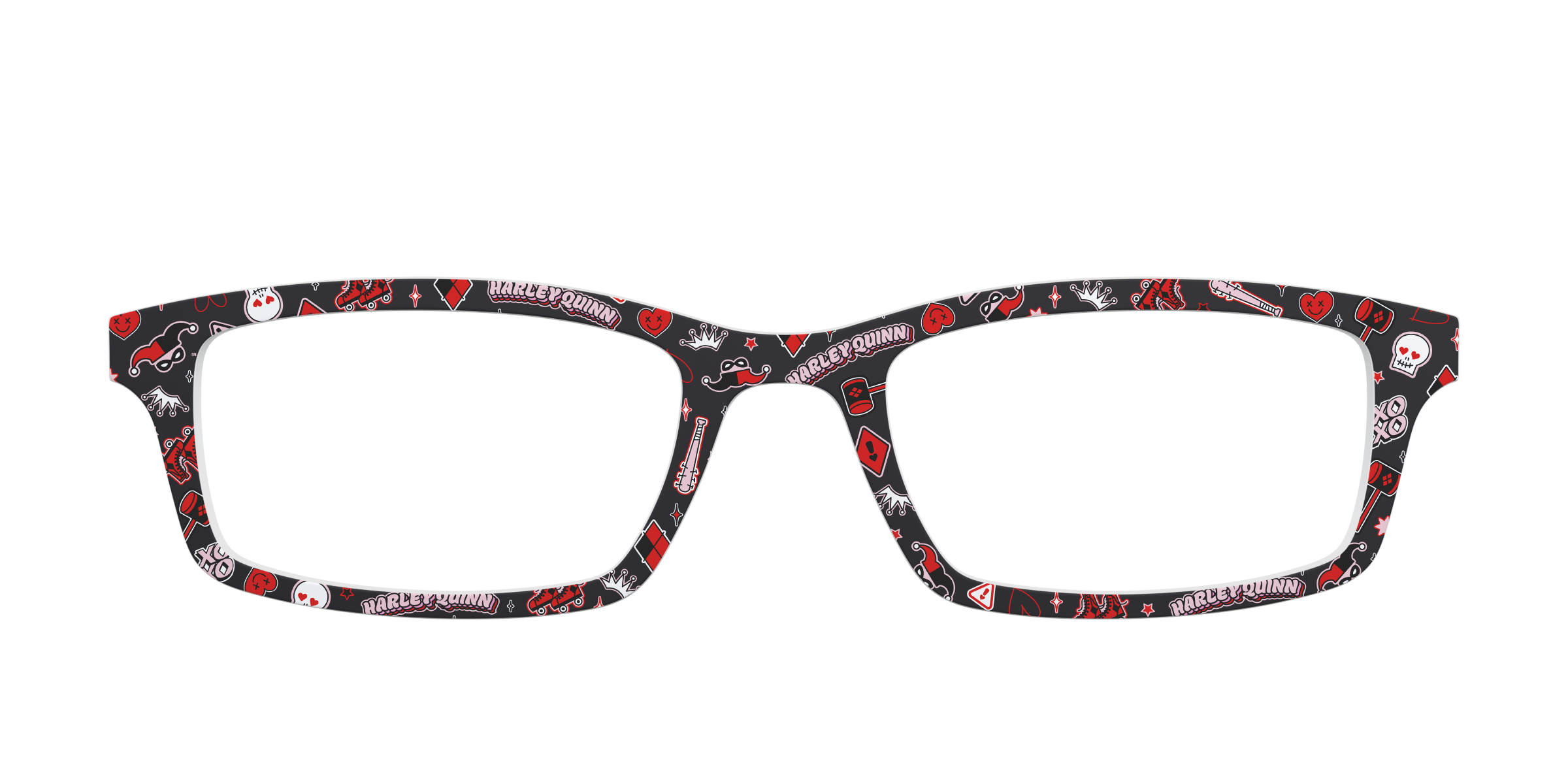 Pair Eyewear Collabs Harley Quinn top magnetico rosso nero