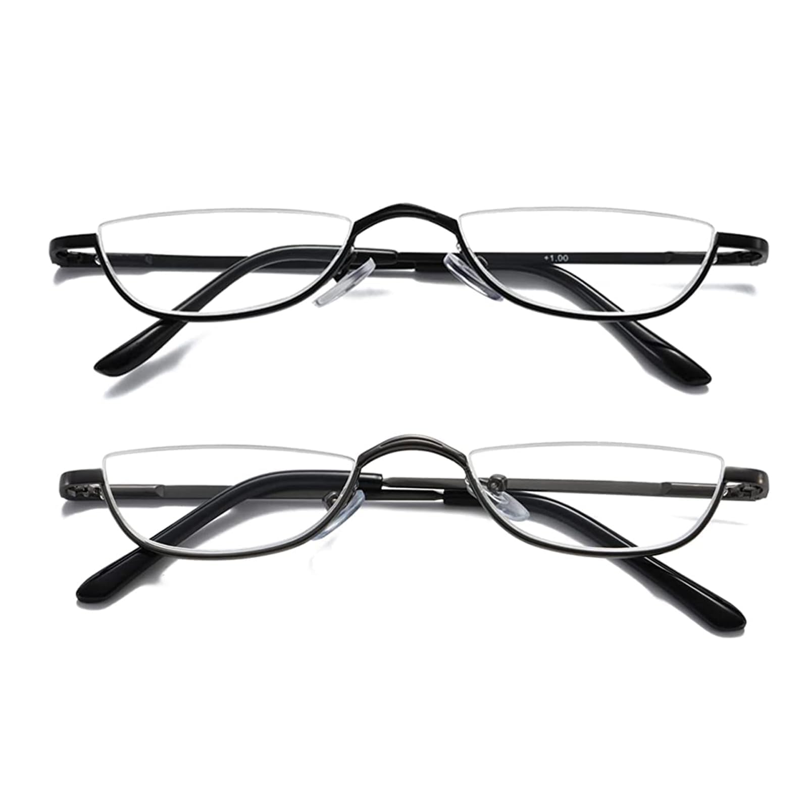 Hubeye Half Moon Reading Glasses mezzaluna 1.5 metallo 2 paia