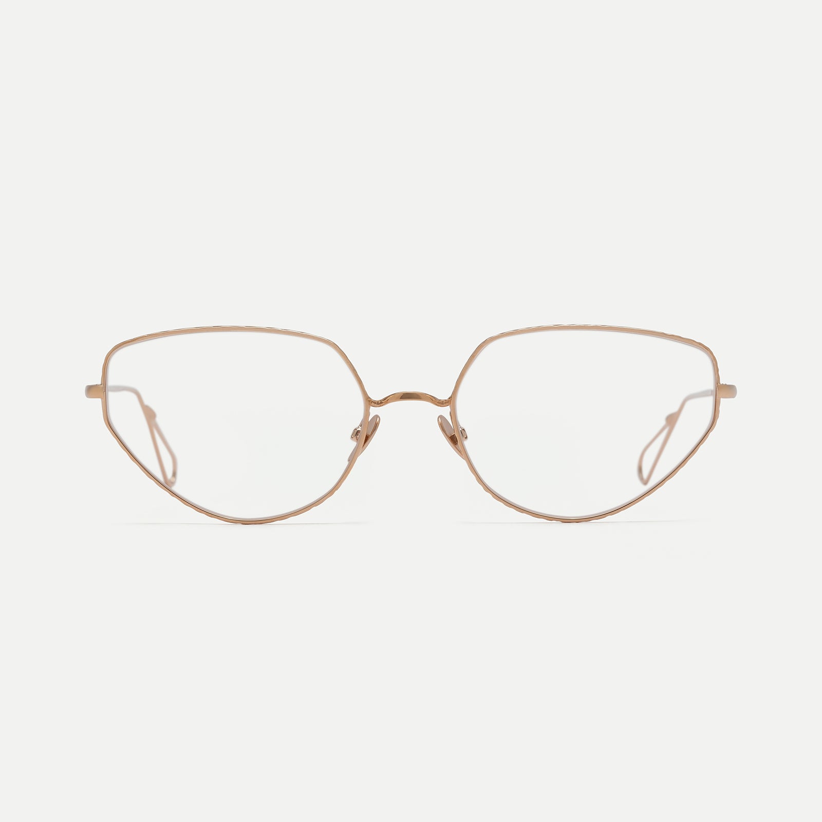 AHLEM Harpe occhiali da vista Champagne cat-eye metallo