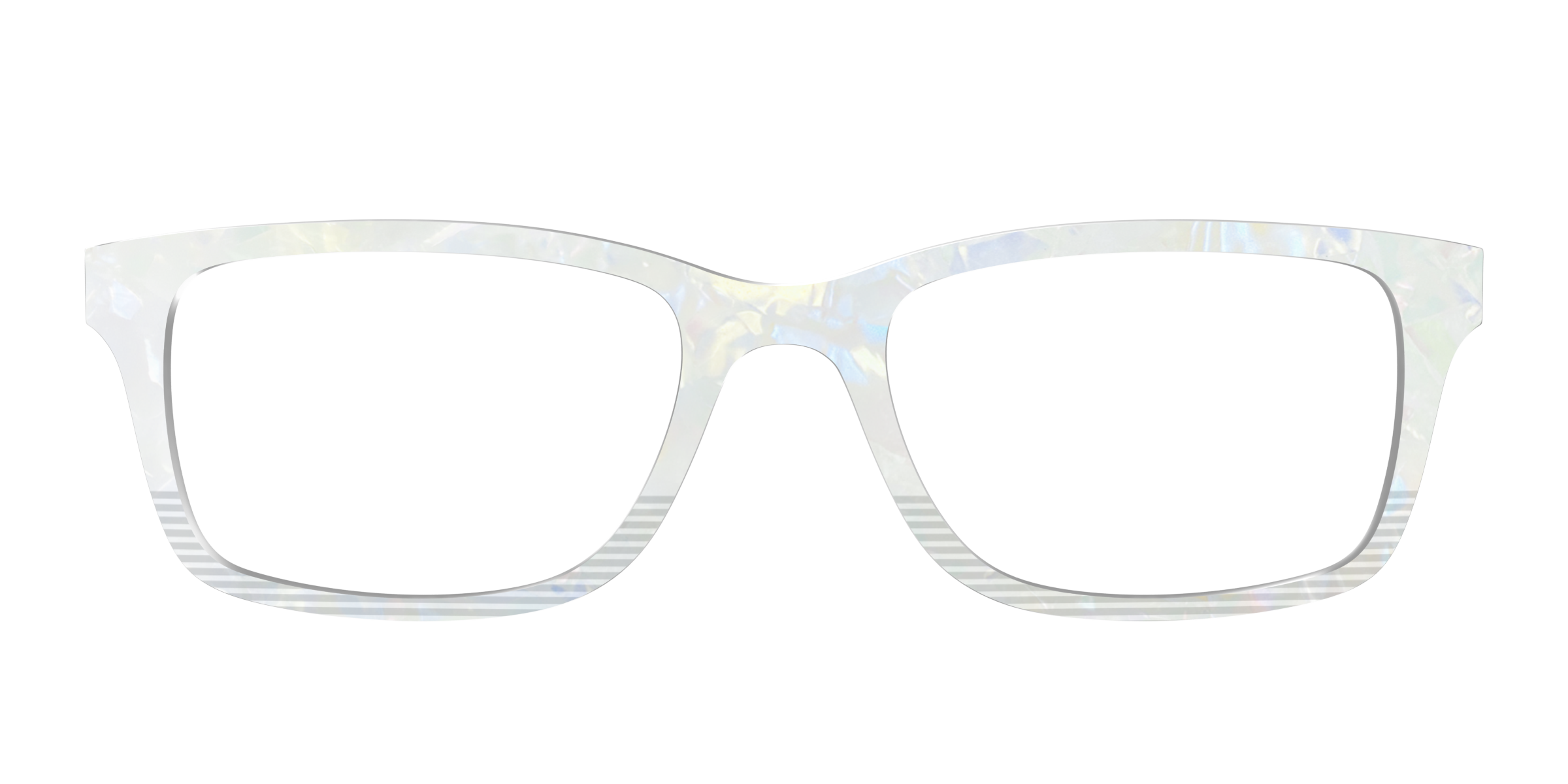 Pair Eyewear Design Tops Pearlescent Stripe Split top per occhiali