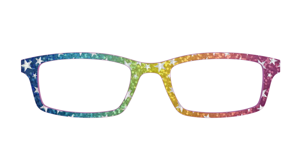 Pair Eyewear School Spirit Iridescent Rainbow Stars frontalino stelle