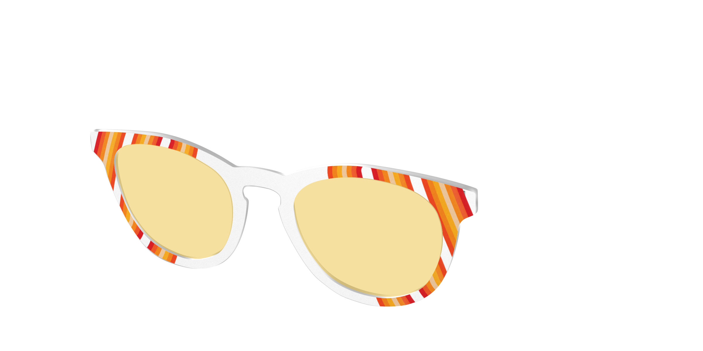 Pair Eyewear Design Tops Groovy Stripes top occhiali giallo