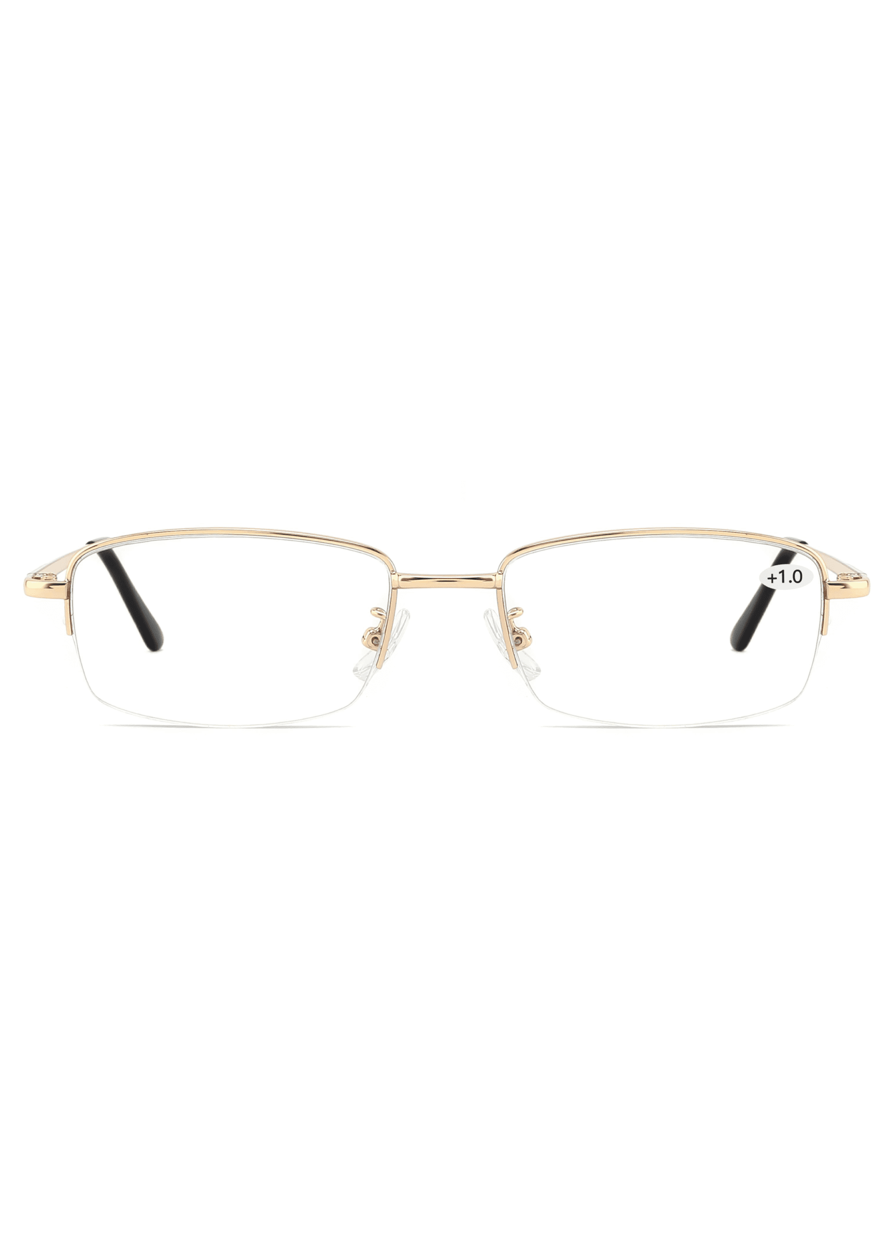 Ouyuan RG8309 occhiali lettura unisex mezza montatura oro