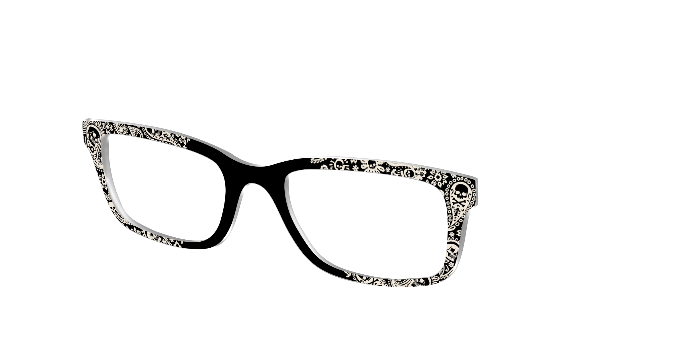 Pair Eyewear Design Tops Bone Paisley top occhiali bianco