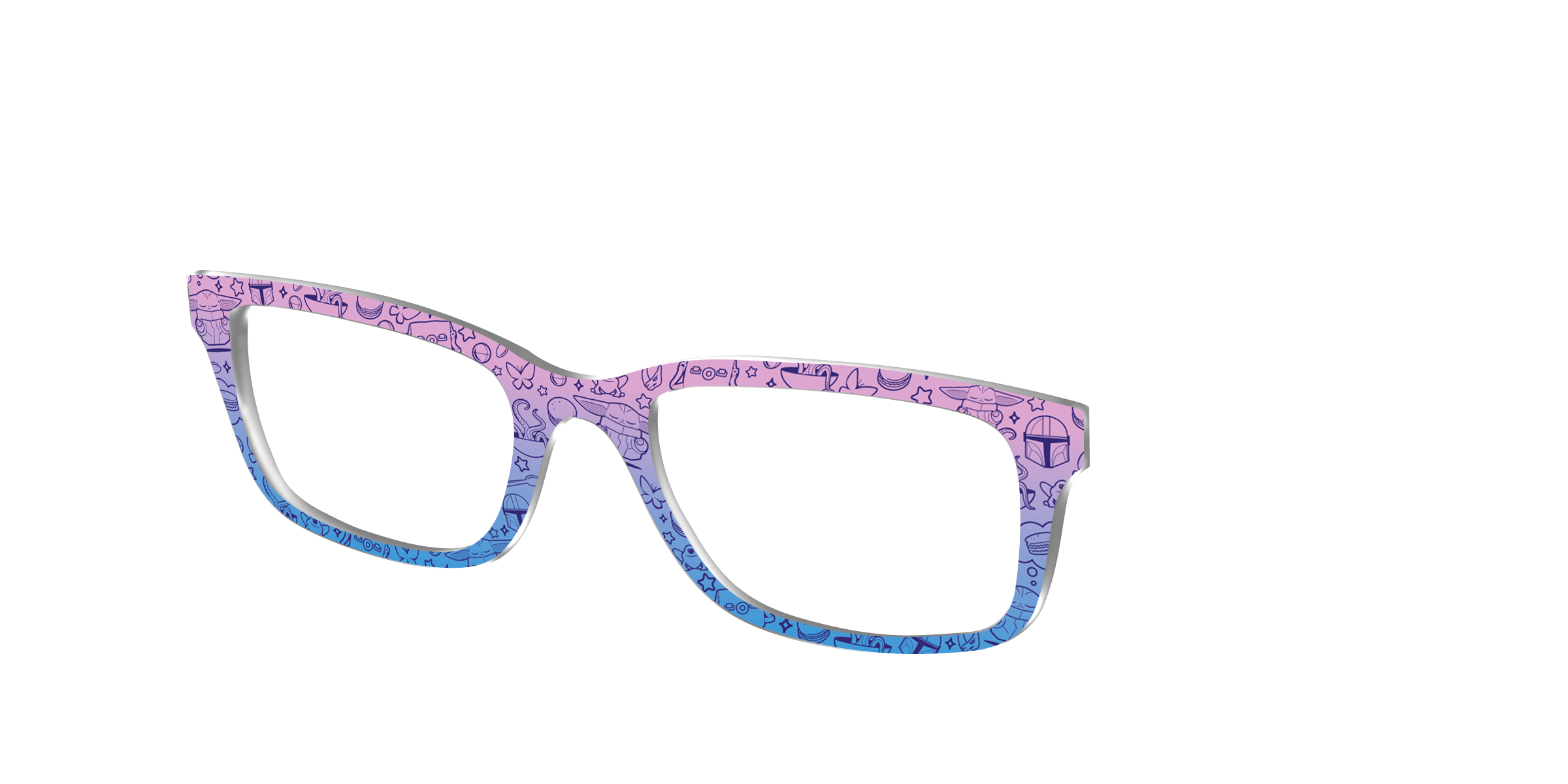 Pair Collabs Grogu Galaxy Gradient topper occhiali Cedro verde