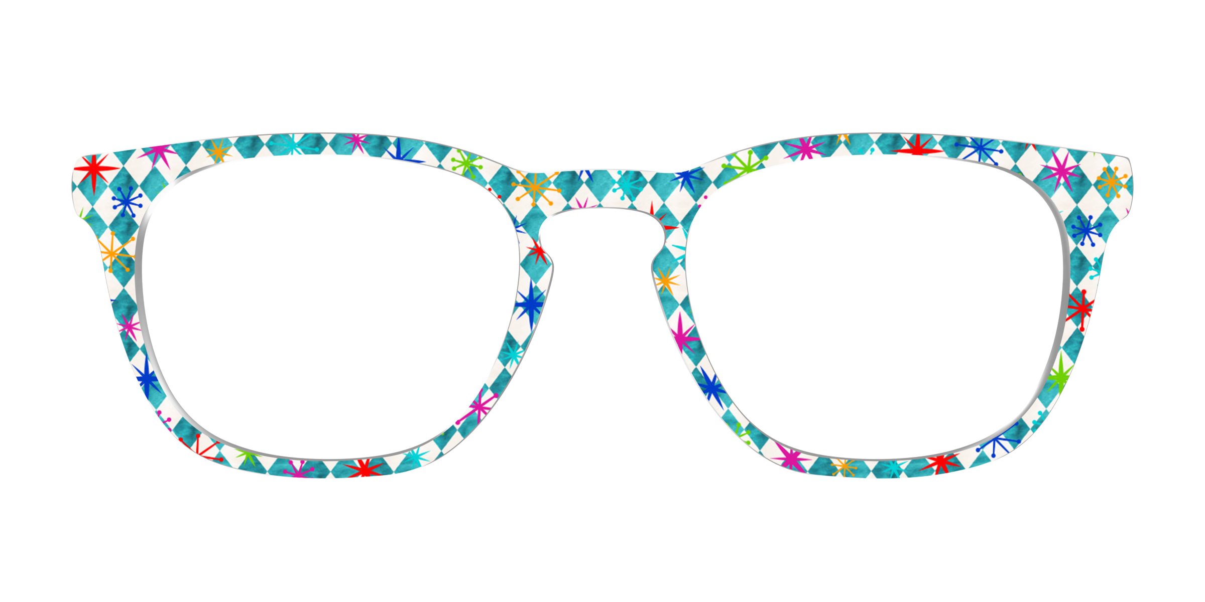 Pair Eyewear Design Tops Starburst Diamonds top per occhiali nero