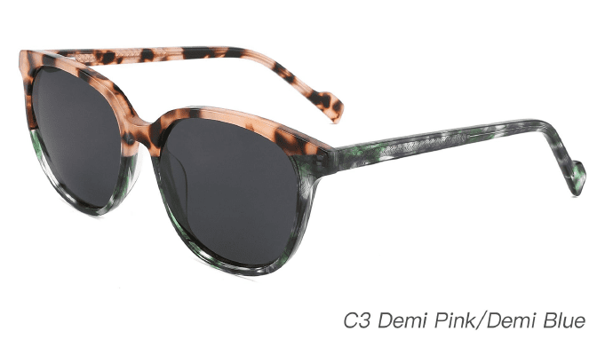 Ouyuan AS00009 occhiali da sole donna acetato colorati